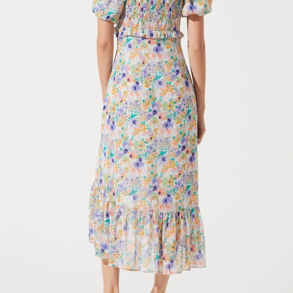 Astr the label BALLOON SLEEVE SWEETHEART FLORAL MAXI Dress Size XL NWT - Picture 3 of 16